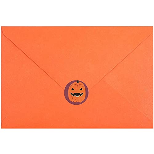 Halloween Greeting Cards with Orange Envelopes, Stickers (4 x 6 In, 36 Pack)