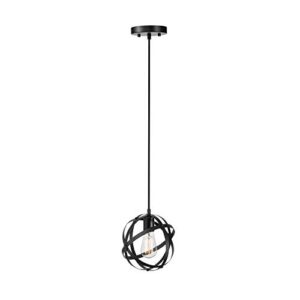 globe electric tatum 1 pendant lighting 60876, dark bronze with black cord