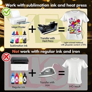 Sublimation Paper 8.5x11 170 Sheets for Heat Transfer DIY Gift Work with any Printer which Match Sublimation Ink