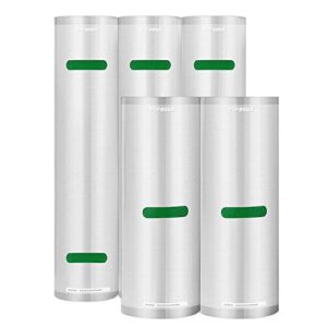 vivosun vacuum sealer rolls (3 rolls 11”x16’ and 2 rolls 8”x20’) for food saver, seal a meal, commercial grade rolls for sous vide, bpa free