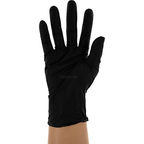 Gotham 4 Mil Black Nitrile Disposable Exam Gloves, Latex Free, Case/1000 (1000, X-Large)