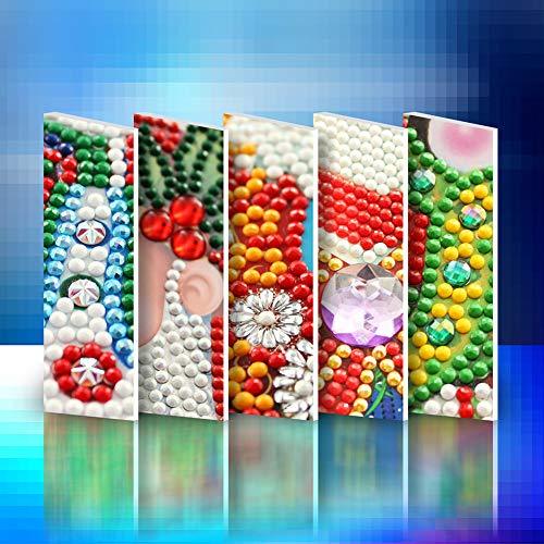 Christmas Cards 5D DIY Diamond Painting Round Drill Greeting Cards (8 Pcs)