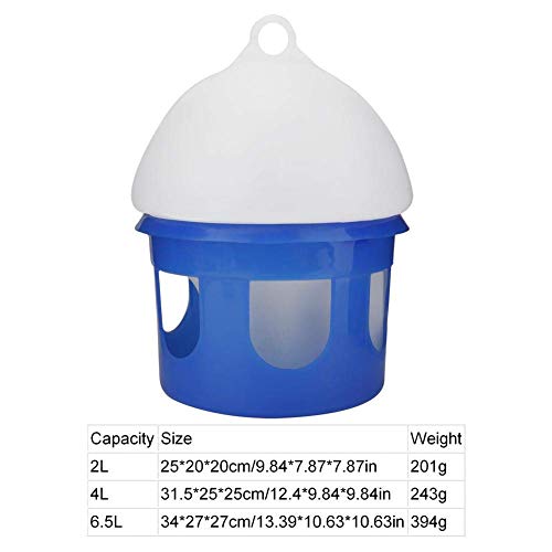 Automatic Large Capacity Bird Pigeon Feeder Water Dispenser Waterer for Pigeon Birds Watering(2L)