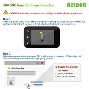 Aztech Compatible Toner Cartridge Replacement for HP 58A CF258A 58X CF258X Pro M404n M404dn MFP M428fdw M428dw (Black, 1-Pack)