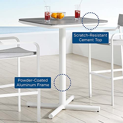 Modway EEI-3575-WHI Raleigh Bar Table, White, 33 x 33 x 42