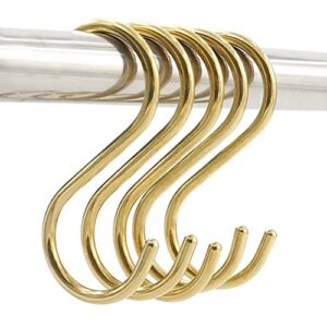 xinally 10 pieces multipurpose brass s shaped hooks coat clothes storage hangers kitchen pot pan racks