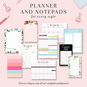 Bliss Collections To Do List Notepad, Pink Floral, Magnetic Weekly and Daily Planner for Organizing and Tracking Grocery Lists, Appointments, Reminders, Priorities and Notes, 4.5"x7.5" (50 Sheets)