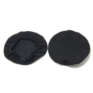 Headphone Covers, Ancable 2-Pairs Washable Flex Headset Earpad Cloth Cover for Gym, Training, Aviation, Racing, Gaming, etc More Over The Ear Headphones (Black)