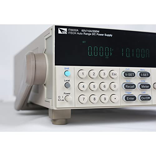 ITECH Programmable DC Power Supply 60V/10A/200W Lab Bench Power Source with RS232/USB Interface and Software IT6932A