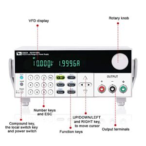 ITECH Programmable DC Power Supply 60V/10A/200W Lab Bench Power Source with RS232/USB Interface and Software IT6932A