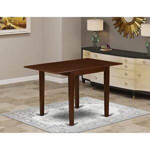 East West Furniture Dining Room NDT-MAH-T Mid Century Table Rectangular Tabletop and 48 x 30 x 30-Mahogany Finish