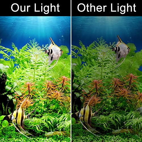 WEAVERBIRD Aquarium Light Fish Tank LED Light 6W 12 LED Planted Clip Lamp for 8-15Inch 6mm Thick Fish Tanks