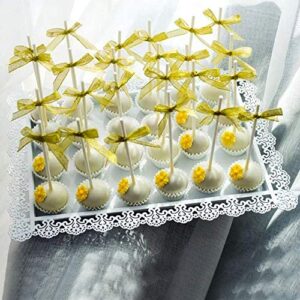 2 Pcs Rectangle Iron Cupcake Plate Dessert Serving Tray Fruit Platter for Brithday Party Wedding Tea Party Baby Shower