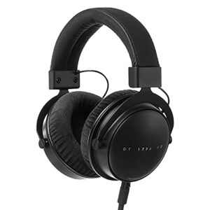 massdrop x beyerdynamic dt 177x go over-ear closed-back headphones, 32 ohms, detachable cable, replaceable velour & sheep skin ear pads