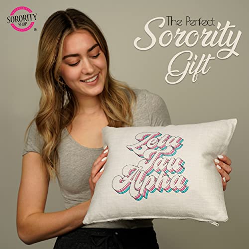 Sorority Shop Sigma Kappa Pillow – Retro Design, 12" x 16" Lumbar Pillow Sorority