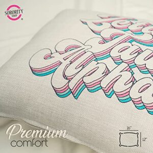 Sorority Shop Sigma Kappa Pillow – Retro Design, 12" x 16" Lumbar Pillow Sorority