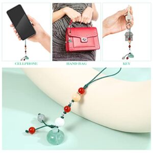 Hemobllo Cell Phone Strap Jade Phone Charm Key Agate Chain Car Key Hanging Pendants Decor for Car Phone Fan Clothing Decor Green