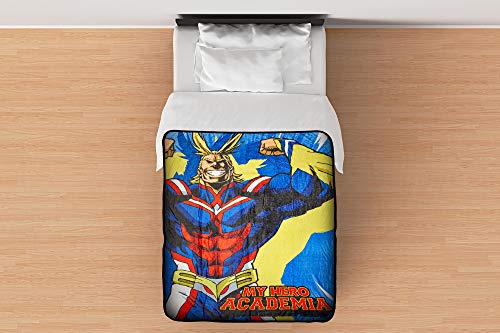 JUST FUNKY My Hero Academia All Might Large Fleece Throw Blanket | Official My Hero Academia Collectible Decorative Throw Blanket | 60 x 45 Inches