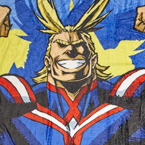 JUST FUNKY My Hero Academia All Might Large Fleece Throw Blanket | Official My Hero Academia Collectible Decorative Throw Blanket | 60 x 45 Inches