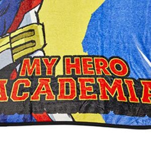 JUST FUNKY My Hero Academia All Might Large Fleece Throw Blanket | Official My Hero Academia Collectible Decorative Throw Blanket | 60 x 45 Inches