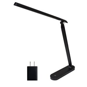 aultra led desk lamp light - touch control desk lamp with multiple brightness level - lights for bedroom, the office desk, reading lamps, bedside table and standing desk (black)