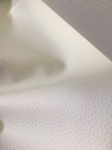 Luvfabrics Cabo Faux Leather Automotive headboard Fashion Upholstery precut Fabric 54" by 36" (White)