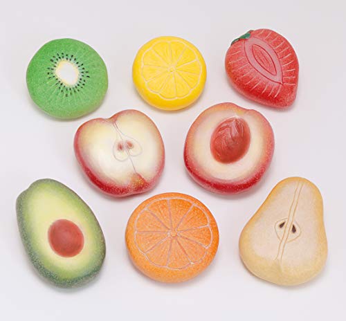 Yellow Door Fruit Sensory Play Stones, Set of 8