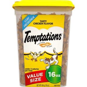 temptations 16 oz. tasty chicken cat treat (pack of 2)