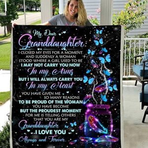 maylian personalized granddaughter blanket - customizable and cozy gift for special moments