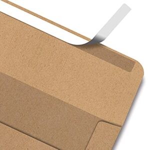 A7 Kraft Invitation Envelopes, 100-Pack, Use with 5 x 7 inch Cards, Strong Bond Paper, by Better Office Products, Straight Flap with Peel and Stick Closure, 100 Pack (5.25 x 7.25 inch)