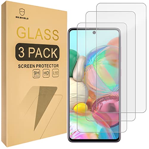 Mr.Shield [3-Pack] Designed For Samsung Galaxy A71 [Tempered Glass] [Japan Glass with 9H Hardness] Screen Protector with Lifetime Replacement