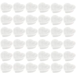 goodma 36 pieces 5 oz heart shaped slime storage containers transparent plastic box with lids