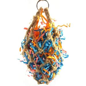Litewoo Bird Foraging Shredding Nest Chew Hanging Toy for African Grey Cockatoos Conure Parakeet Quaker Cockatiel Cage Accessories