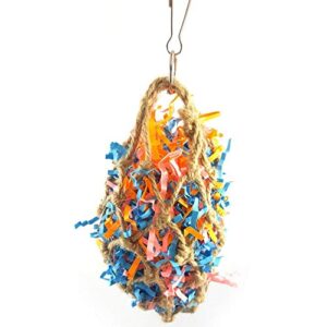Litewoo Bird Foraging Shredding Nest Chew Hanging Toy for African Grey Cockatoos Conure Parakeet Quaker Cockatiel Cage Accessories