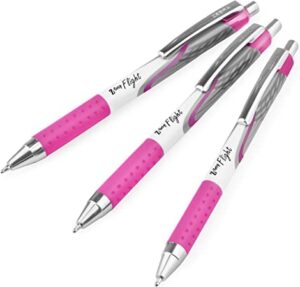 zebra classic z-grip flight ballpoint pens - 1.2mm - pink - pack of 3