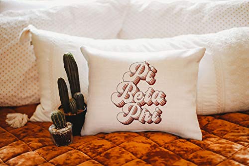 Sorority Shop Pi Beta Phi Pillow – Retro Design, 12" x 16" Lumbar Pillow Sorority