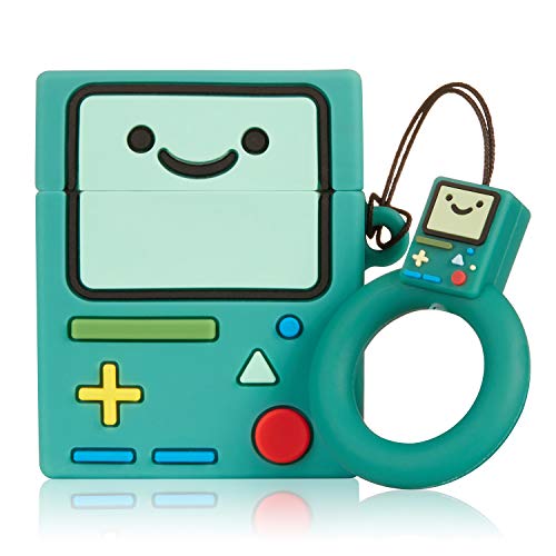 Coralogo for Airpods 1/2 Cute Case, 3D Fashion Cartoon Stylish Soft Silicone Airpod Skin Funny Fun Cool Game Console Design Accessories Shockproof Cover Air pods Cases for Kids Teens Boys (Green Game)