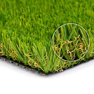 smartlawn professional realistic artificial grass rug, 5'x11' carpets for indoor and outdoor use, 1.25" pile height soft and lush natural looking synthetic mats