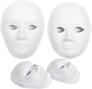calpalmy 30 pack 2 sizes paper mache masks - create artistic craft projects from wall decorations to theater and halloween costumes; party, masquerade parties and classroom art