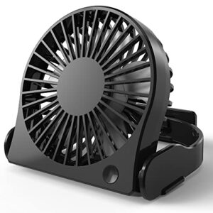 comlife small usb desk fan, foldable and powerful, quiet mini table fan for home office travel, black