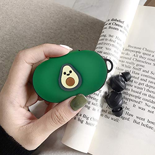 Newseego Compatible with Galaxy Buds（2019） Case, Galaxy Buds+ Plus （2020） Cover Cute 3D Soft Case with Ring Buckle Keychain Galaxy Buds Case-Avocado