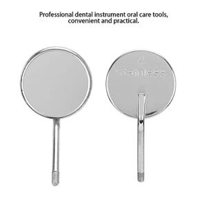 Professional Dental Mirror, Dental Mouth Mirror Head, Dental Mouth Mirror Head Stainless Steel Odontoscope Mirror Accessory 20Pcs