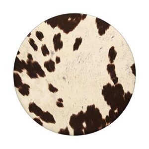 Black & White Cute Hide Cow Skin PopSockets PopGrip: Swappable Grip for Phones & Tablets