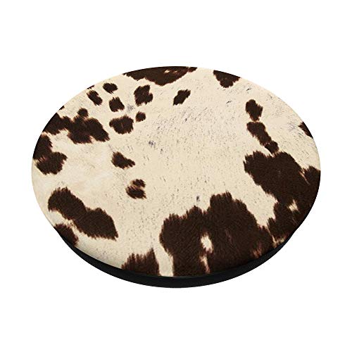 Black & White Cute Hide Cow Skin PopSockets PopGrip: Swappable Grip for Phones & Tablets