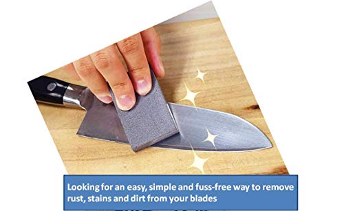 Ultimate Japanese Knife Rust Eraser By Kuniyoshi | Premium Knives Dirt & Stains Remover Kitchen Tool | Made In Japan | Easy To Use & Space-Saving | Remove Rust From Any Metallic Surface | 3-Piece Set