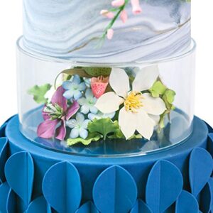lacupella acrylic fillable cake pillar stand, raiser and enhancer display wedding centerpiece - decoration with flowers, led, donuts, sand, water and more (8 in diameter 4 in high)