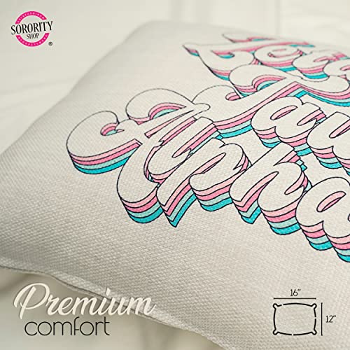 Sorority Shop Chi Omega Pillow – Retro Design, 12" x 16" Lumbar Pillow Sorority