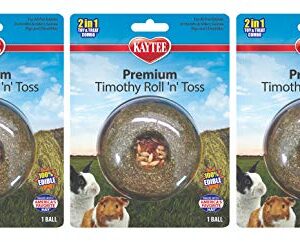 Kaytee 3 Pack of Premium Timothy Roll 'n' Toss Small Pet Chews3