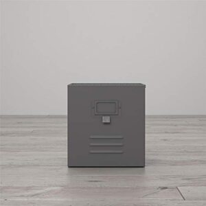 little seeds nova metal locker 3 pack-graphite grey storage bins
