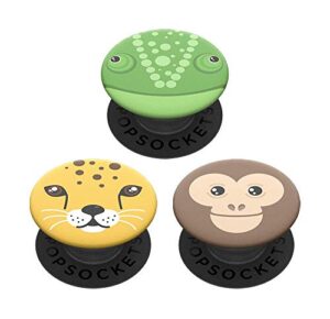 popsockets popminis: mini grips for phones & tablets (3 pack) - wild side